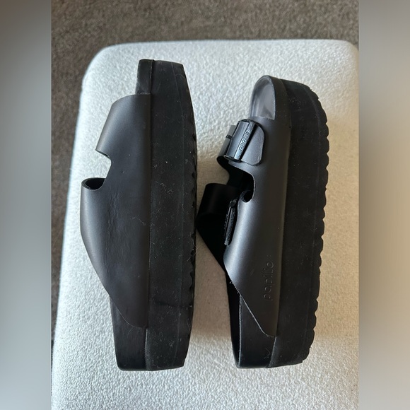 Birkenstock Papillio Platform Arizona, all Leather, size 41 Medium/Narrow, Black - Picture 5 of 6